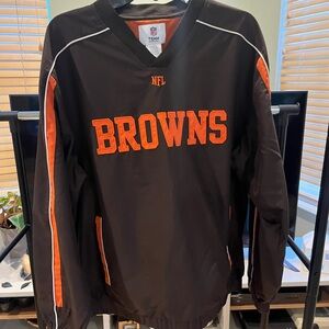 NFL Black and Orange Windbreaker Jacket